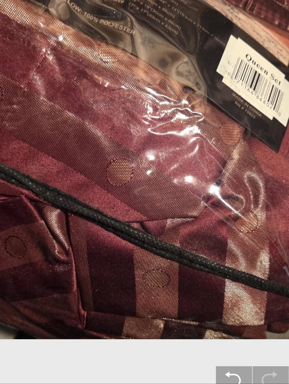 Queen 8-Piece Comforter Set in Burgundy Gently Used Matching Curtains Seperate